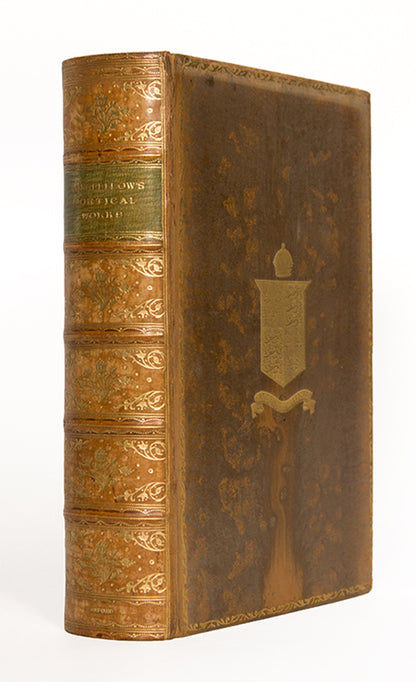 A handsome example of the collected poems of Henry Wadsworth Longfellow in a tree calf prize-binding for Shrewsbury School