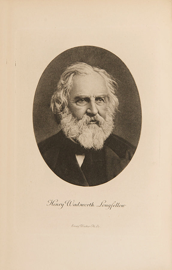 A handsome example of the collected poems of Henry Wadsworth Longfellow in a tree calf prize-binding for Shrewsbury School
