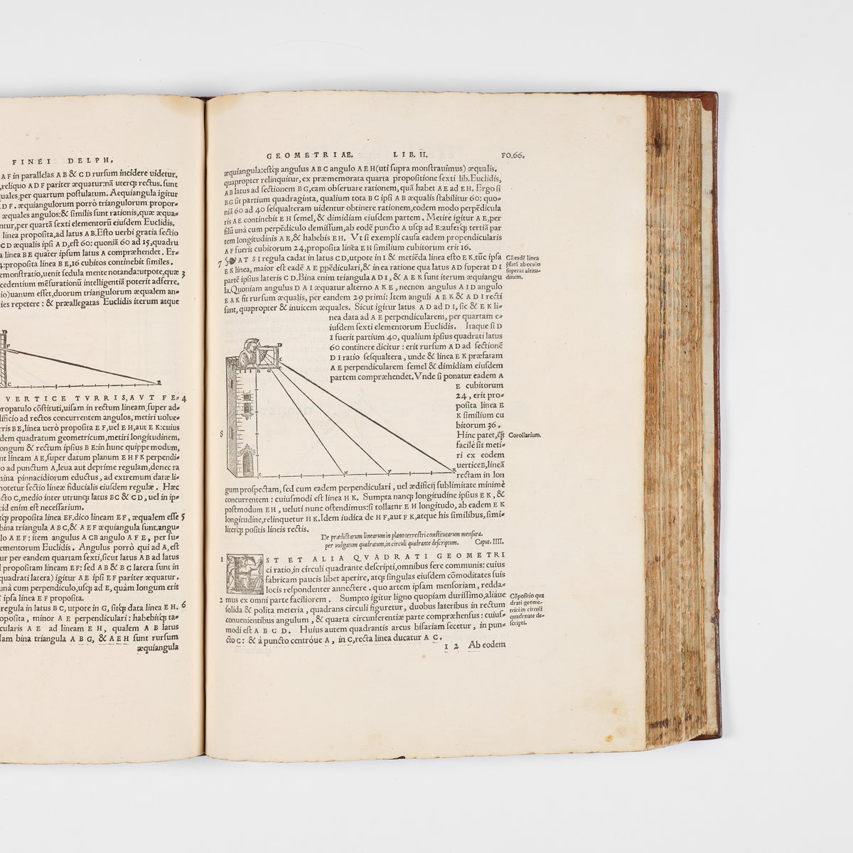First collected edition of mathematician Oronce Finé's Protomathesis, a beautifully illustrated publication encompassing arithmetic, geometry, cosmography, and sundials.