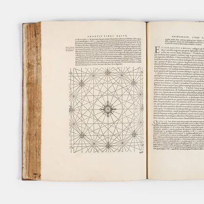 First collected edition of mathematician Oronce Finé's Protomathesis, a beautifully illustrated publication encompassing arithmetic, geometry, cosmography, and sundials.
