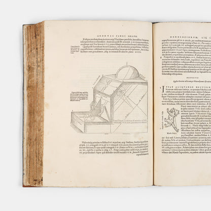 First collected edition of mathematician Oronce Finé's Protomathesis, a beautifully illustrated publication encompassing arithmetic, geometry, cosmography, and sundials.