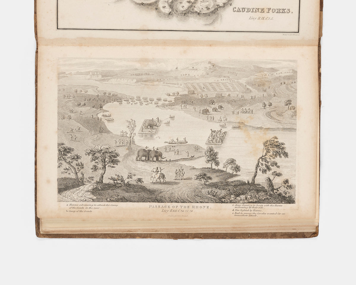 A scarce collection of maps and engraved plates illsutrating famous battles described in Livy's History of Rome