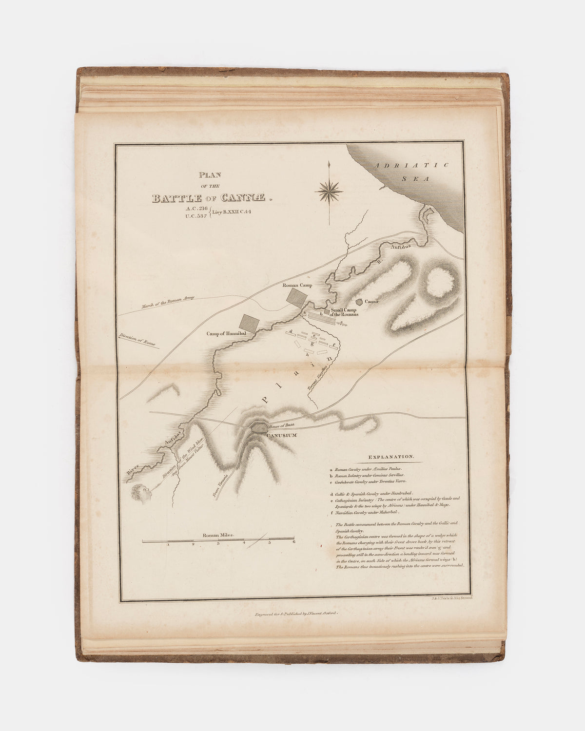 A scarce collection of maps and engraved plates illsutrating famous battles described in Livy's History of Rome