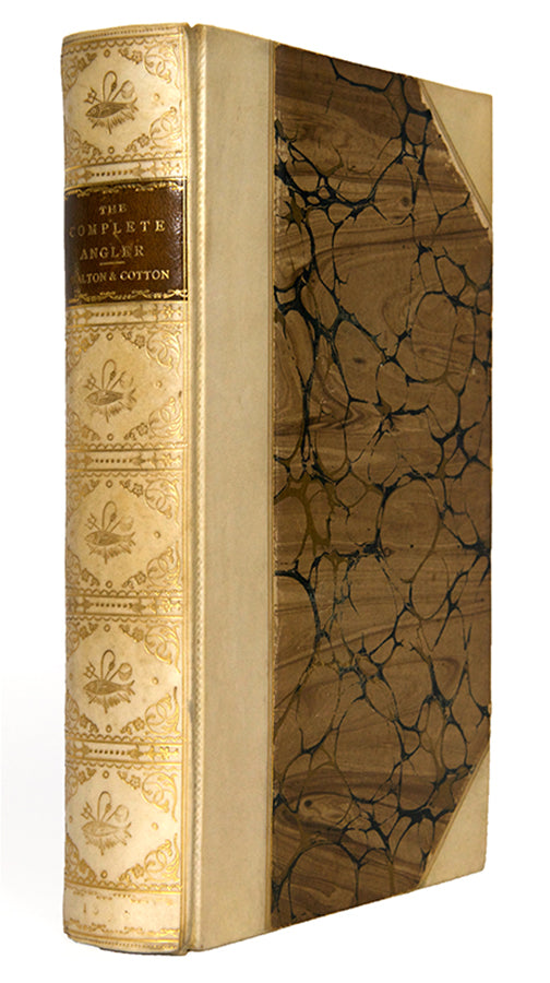 A charming example of Izaac Walton's The Complete Angler is contemporary half vellum gilt