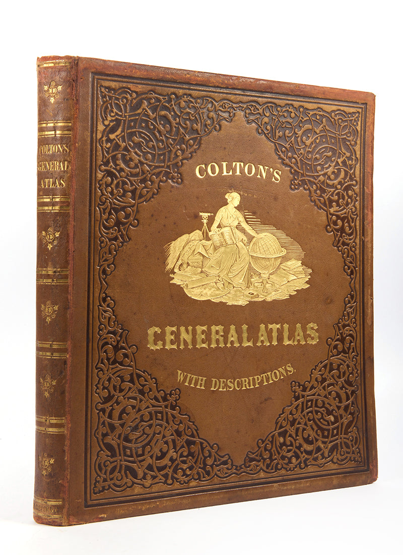 The 1859 issue of Colton's General Atlas, with the double pages of Texas and Kansas, and including plans of New York, Philadelphia, and Chicago.