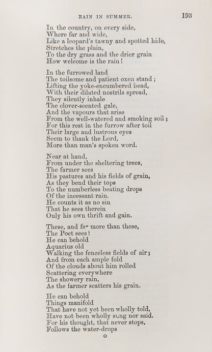 New complete edition of poetical works by Longfellow, small 8vo, finely bound and tooled in gilt