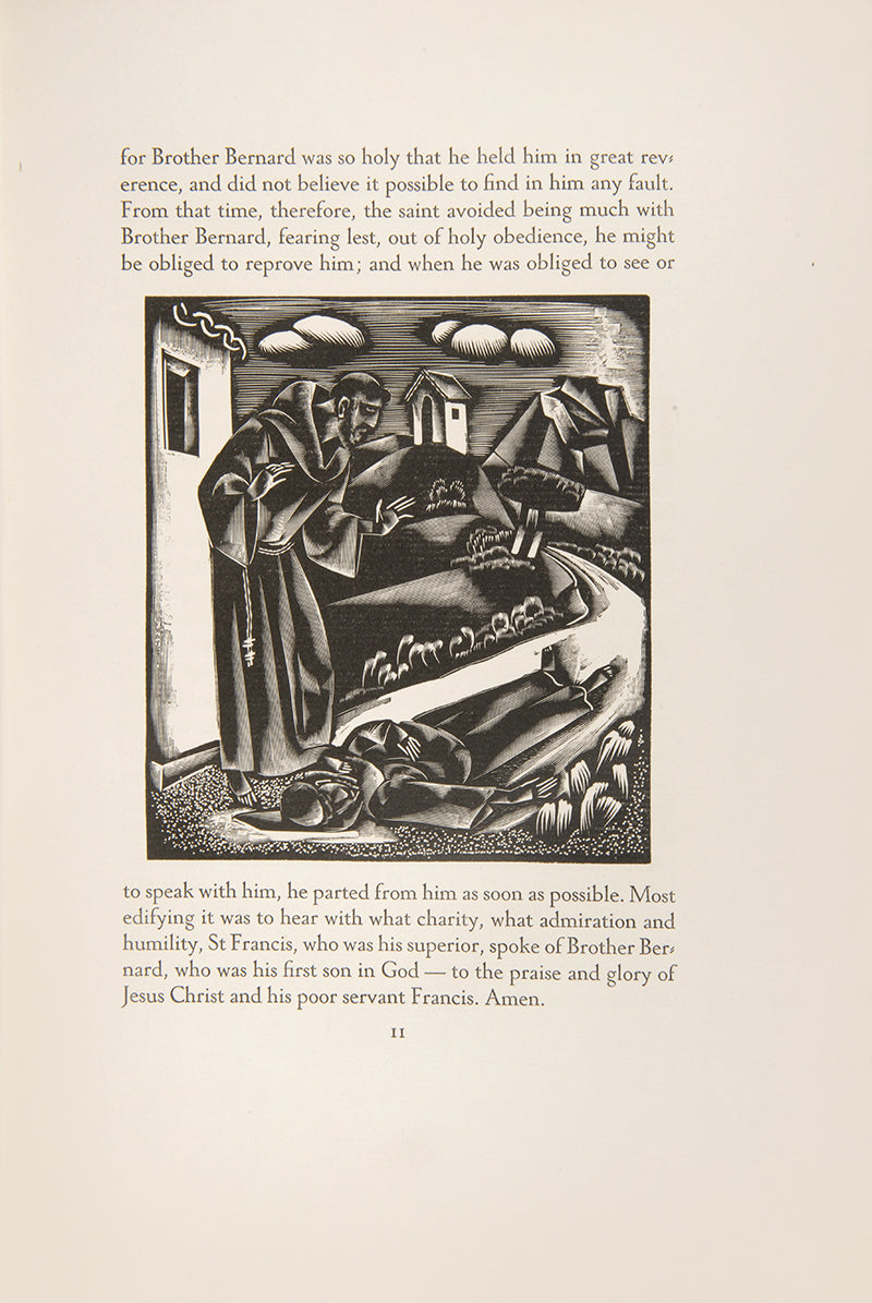 Number 633 of 1500 limited edition copies of Saint Francis of Assisi's The Little Flowers in English with illustrations by Paolo Molnar