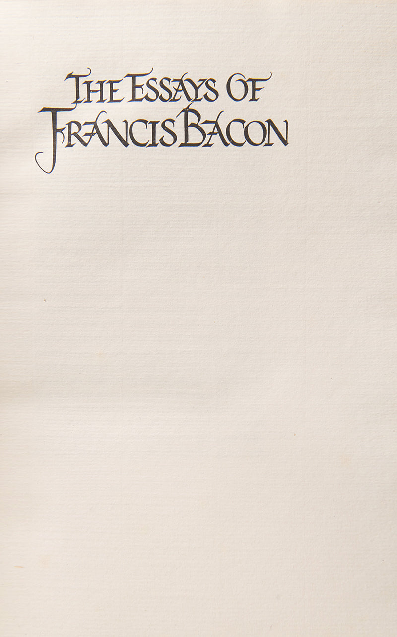 The Essays of Francis Bacon.