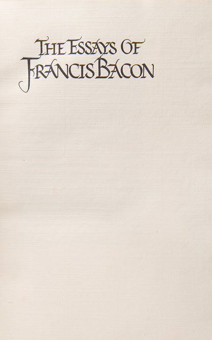 The Essays of Francis Bacon.