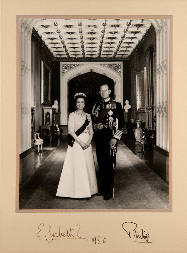 Official full-length portrait of Her Majesty and His Royal Highness, taken at Windsor Castly by Anthony Buckley, 1980<br /><br />