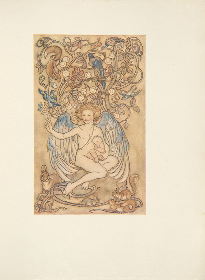Handsome first edition illustrated by Arthur Rackham, the Springtide of Life by Algernon Swinburne 8 tipped-in colour plates, 52 line-drawings, leather bound
