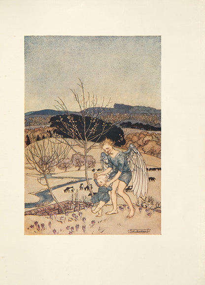 Handsome first edition illustrated by Arthur Rackham, the Springtide of Life by Algernon Swinburne 8 tipped-in colour plates, 52 line-drawings, leather bound