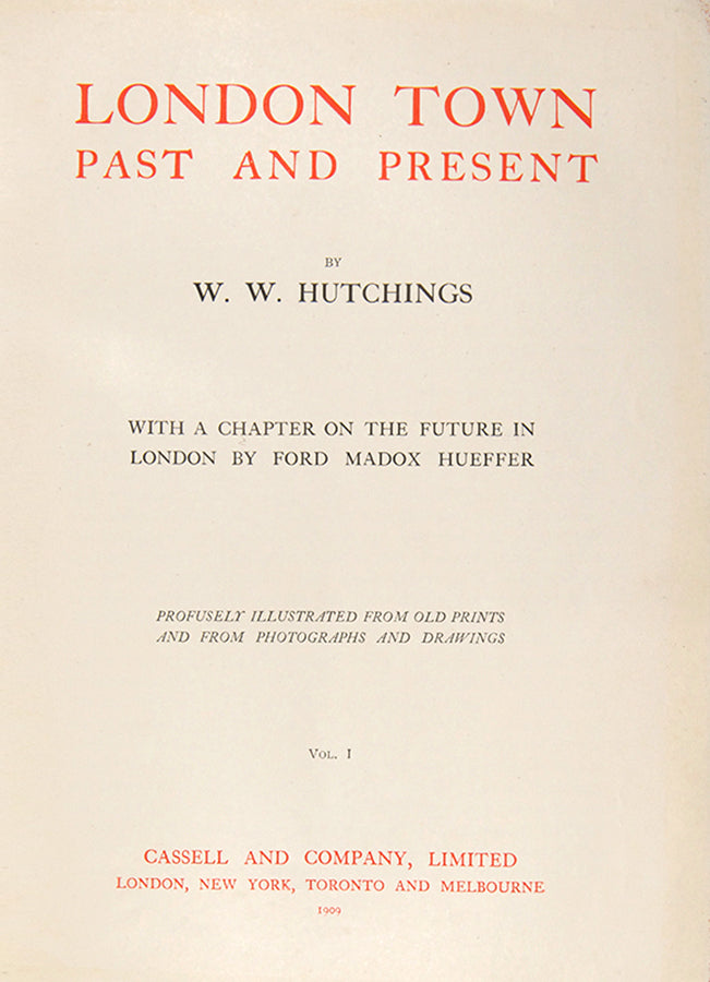 First edition of Hutchings's London Town, a beautiful set illustrating Edwardian London.