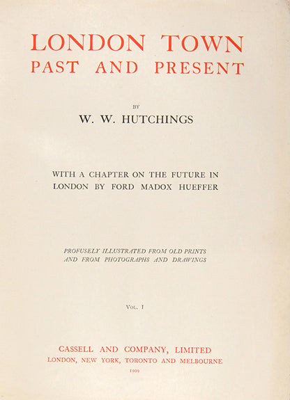First edition of Hutchings's London Town, a beautiful set illustrating Edwardian London.