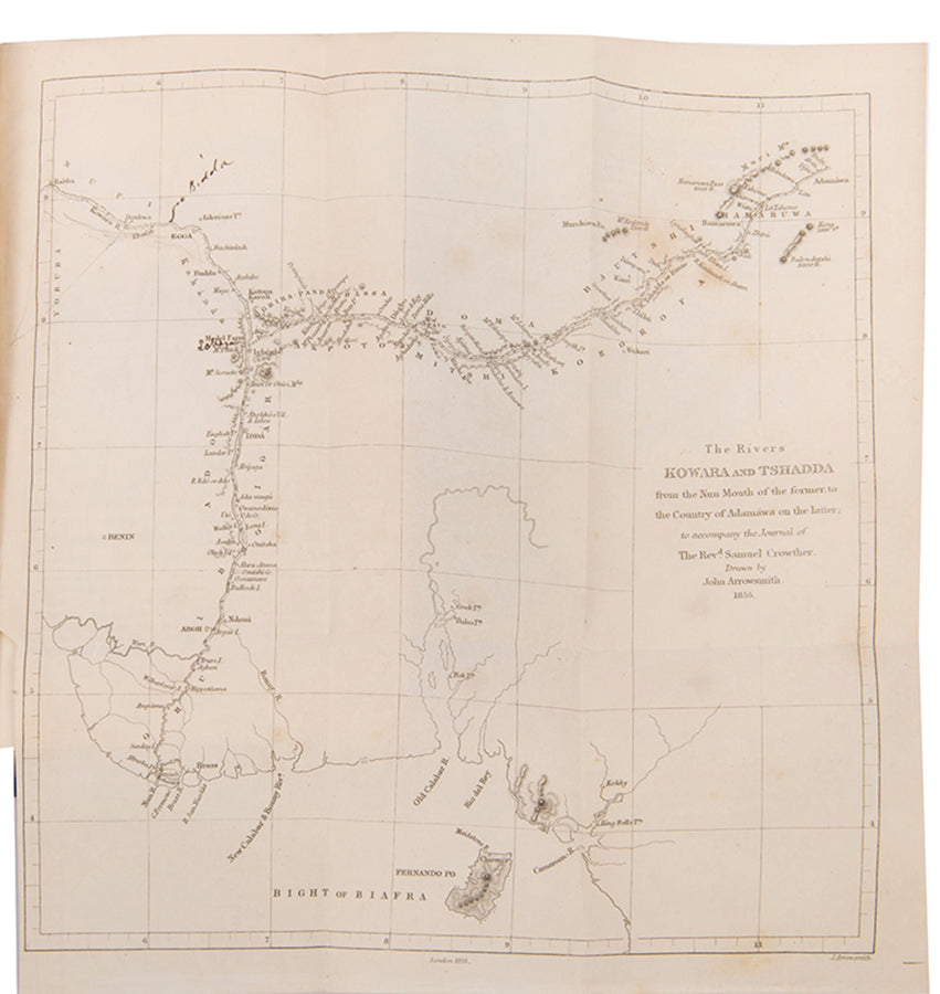 First edition of Samuel Crowther's Journal of an Expedition up the Niger and Tshadda Rivers, his account of the 1854 expedition of the Pleiad up the Niger by Baikie.