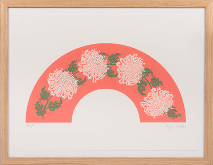 Chrysanthemums Fan Leaf (Giclée)
