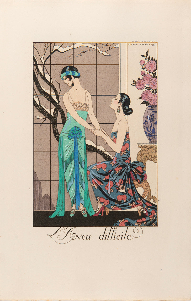 A complete set of the exquisite series Falbalas et Fanfreluches by George Barbier