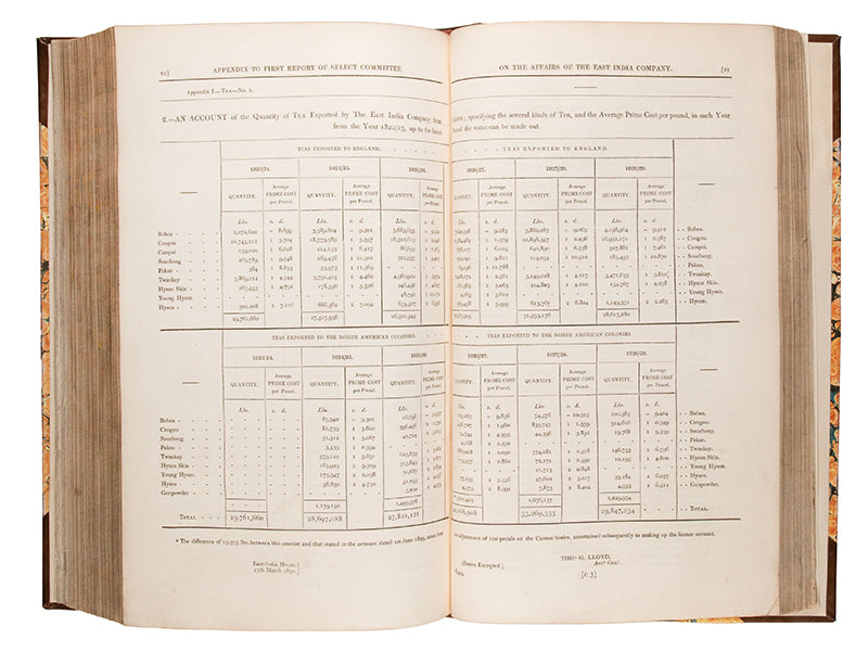 First edition of this highly important report of the the final large-scale inquiry into the East India Company in China before their monopoly was revoked in 1833.