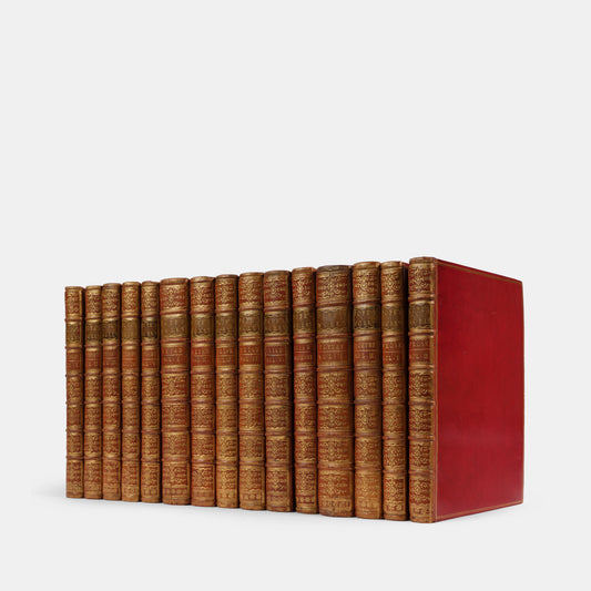 An exceptional set, uniformly bound in striking eigteenth-century red morocco of Alexander Pope's translation of Homer's Iliad and Odyssey and his other works and letters