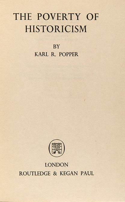 The first edition, first impression of Karl Popper's critique of