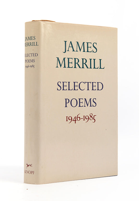Fine copy of Selected Poems, 1946-1985, first edition, first printing, inscribed by author to his lover Peter Gillis