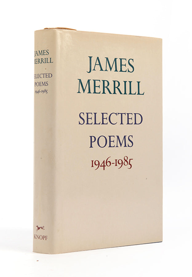 Fine copy of Selected Poems, 1946-1985, first edition, first printing, inscribed by author to his lover Peter Gillis