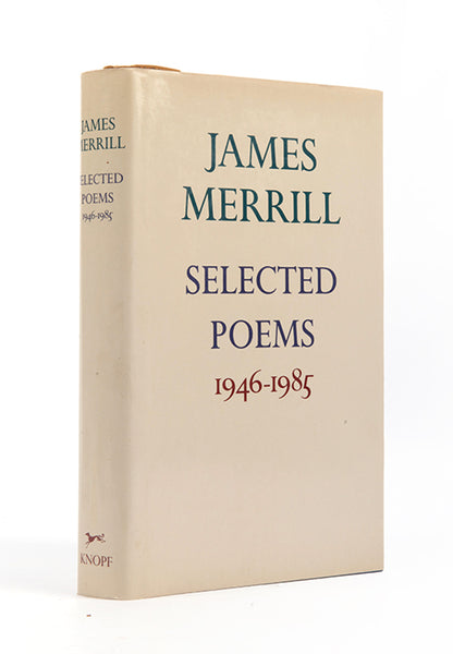 Fine copy of Selected Poems, 1946-1985, first edition, first printing, inscribed by author to his lover Peter Gillis