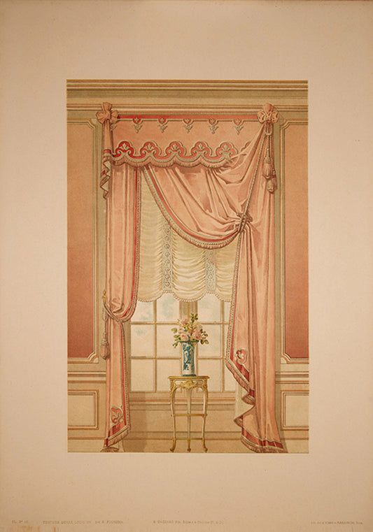 Louis XV style drapes with matching interior. Pl.no.16.