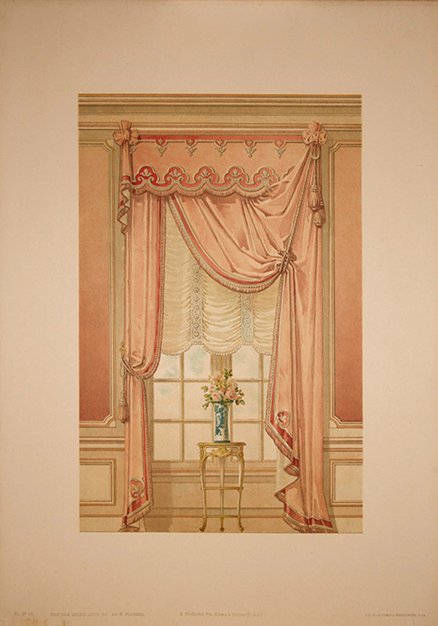 Louis XV style drapes with matching interior. Pl.no.16.