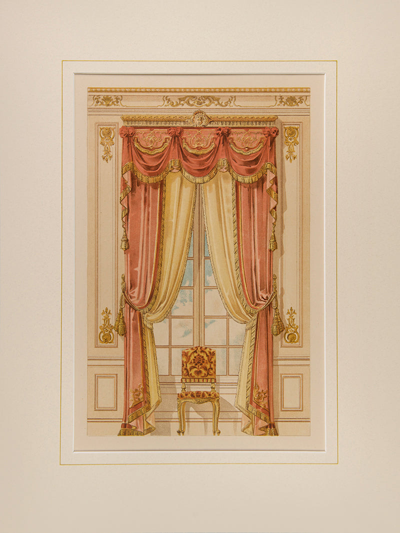 Louis XV style drapes with matching interior. Pl.no.13.