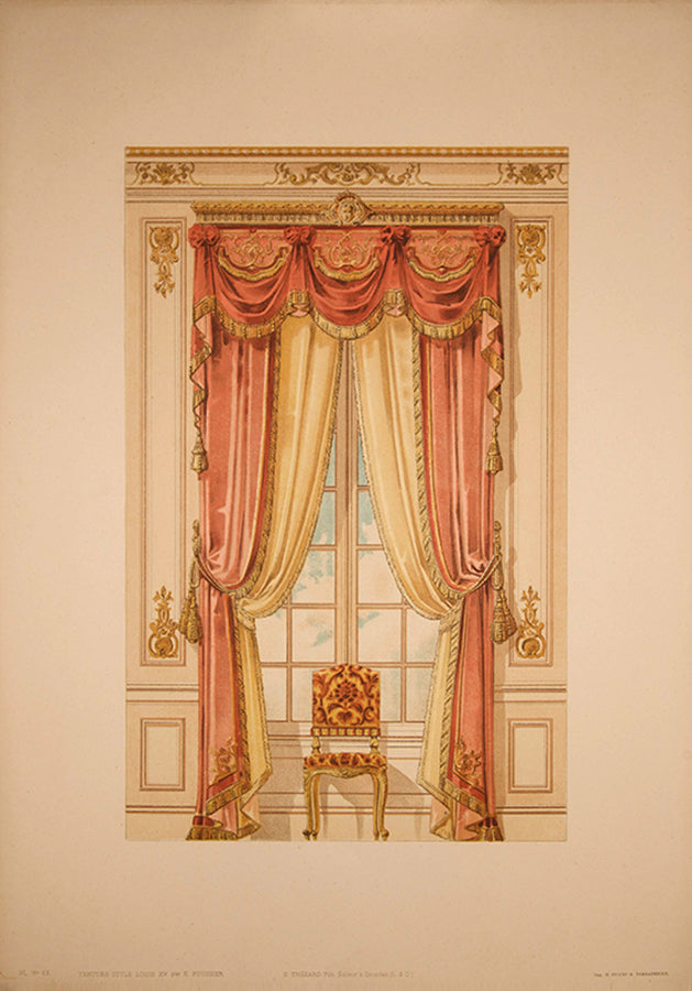 Louis XV style drapes with matching interior. Pl.no.13.