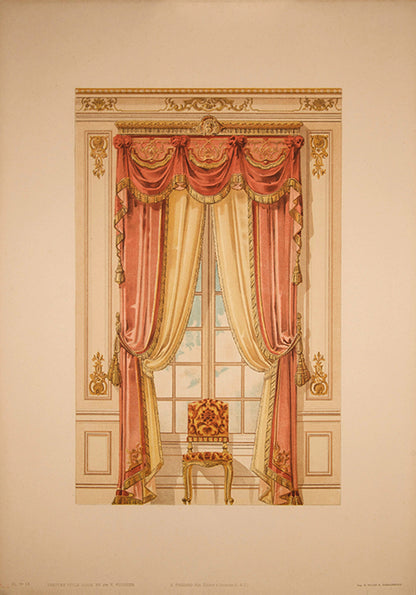 Louis XV style drapes with matching interior. Pl.no.13.