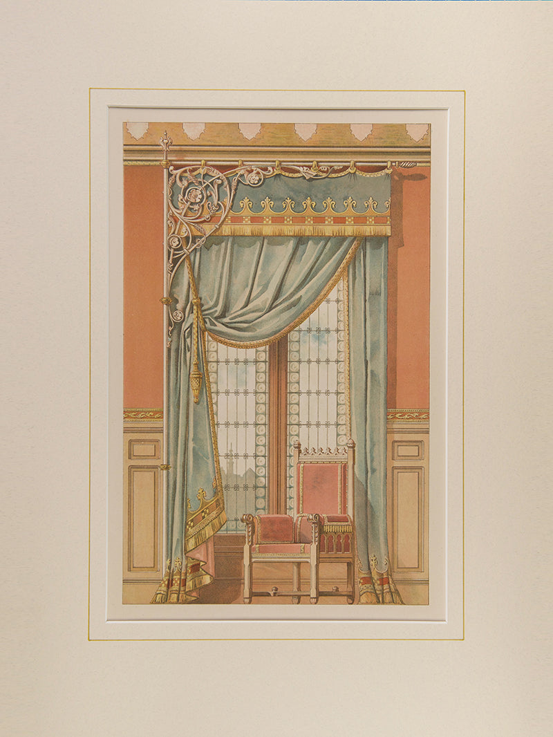 Gothic style drapes with matching interior. Pl.no.8.