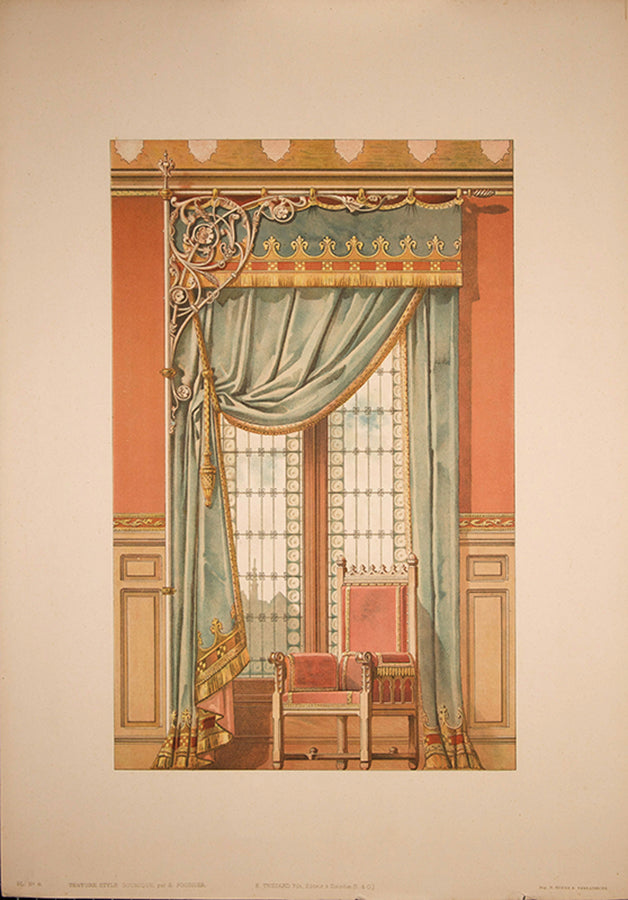 Gothic style drapes with matching interior. Pl.no.8.