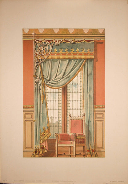 Gothic style drapes with matching interior. Pl.no.8.