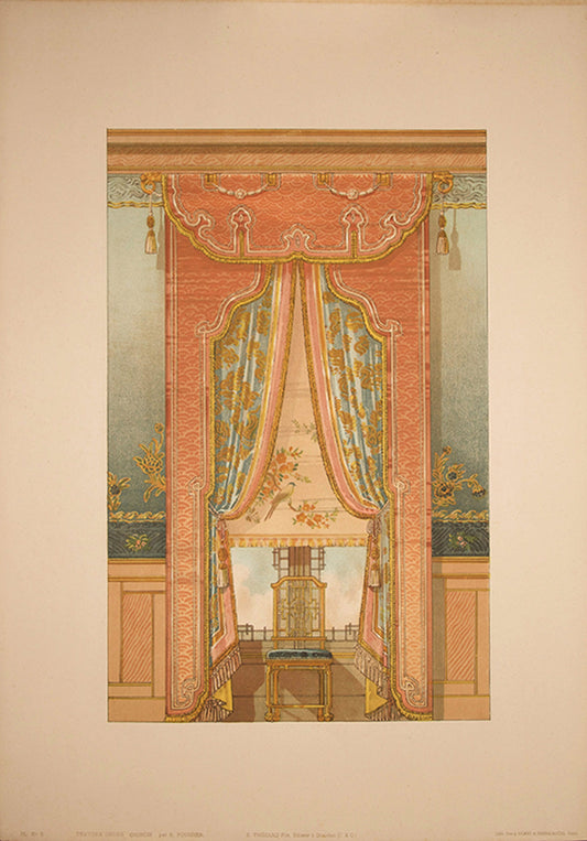 Chinese style drapes with matching interior. Pl.no.3.