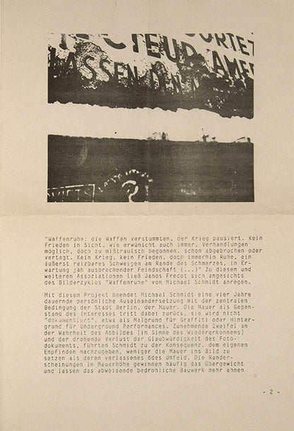 Waffenruhe [Ceasefire].