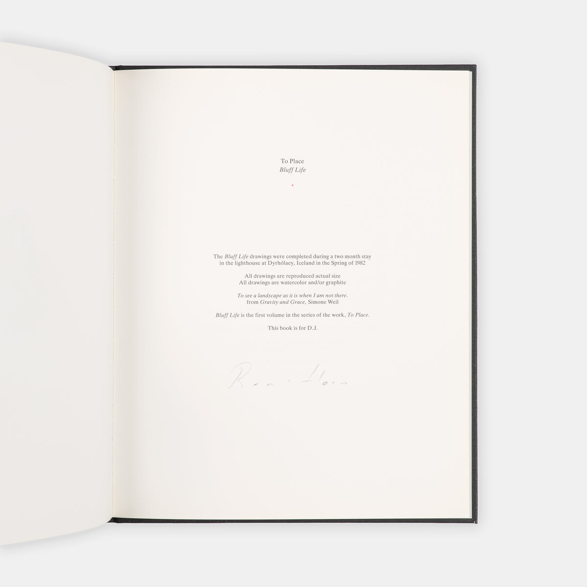 A complete signed set of Roni Horn's epic and ambitious, ongoing encyclopedic series To Place.