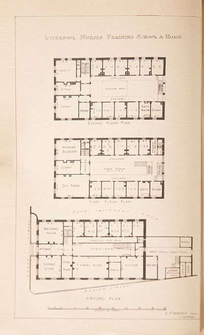 First edition and an attractive copy of The Organization of Nursing in a Large Town,and  uncommon work by nurse Florence Nightingale on the development of the Liverpool Nurse's Training School.