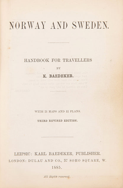 Third edition of Norway and Sweden. 1885<br />
