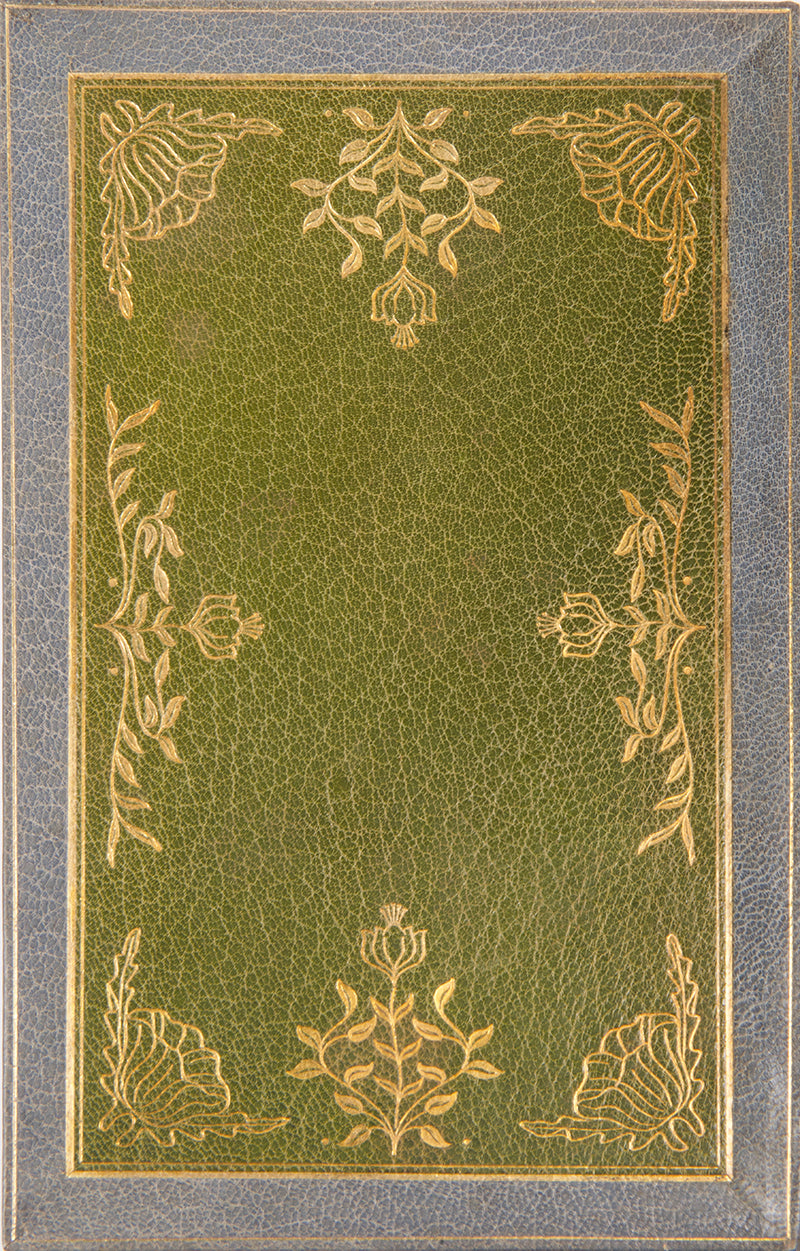 This 13 volume, limited edition,  biographical set is stunningly bound with enamel inlay, florid decoration and green silk endpapers, and gilt decoration