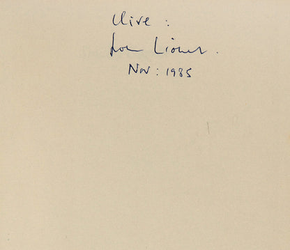 First edition of Lionel Davidson's Smith's Gazelle, inscribed to fellow author Clive Sinclair. 