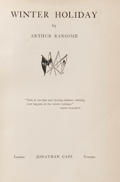 Rare to find complete first edition, first impression set of Swallows and Amazons, with the original dust wrappers, housed in custom made, velvet lined, clamshell boxes 