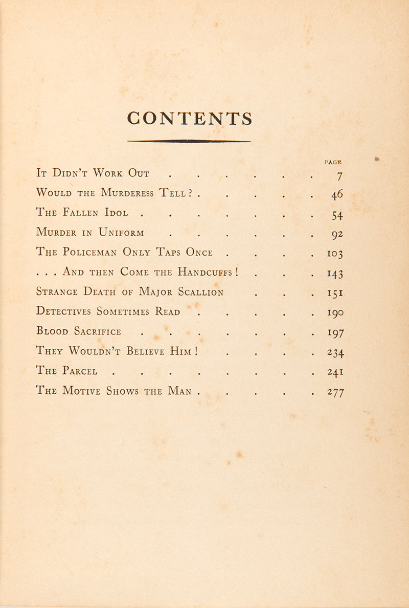 First edition, first imrpession copy of Six against the yard, with original dust jacket, featuring six short stories contributed by leading detective club authors