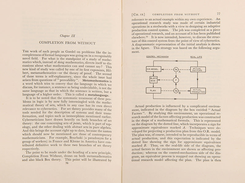 First edition of Cybernetics and Management by Stafford Beer, a rare work on large corporations as complex systems that should be approached from an information science perspective.