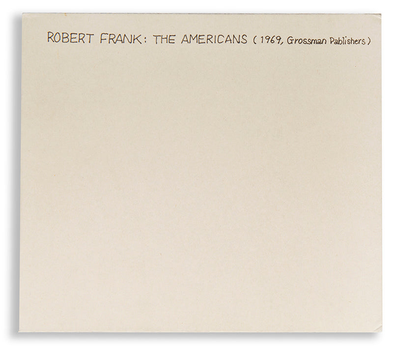 The Americans. Photographs by Robert Frank. Introduction by Jack Kerouac.
