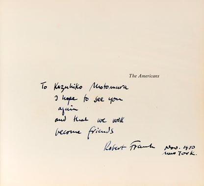 The Americans. Photographs by Robert Frank. Introduction by Jack Kerouac.