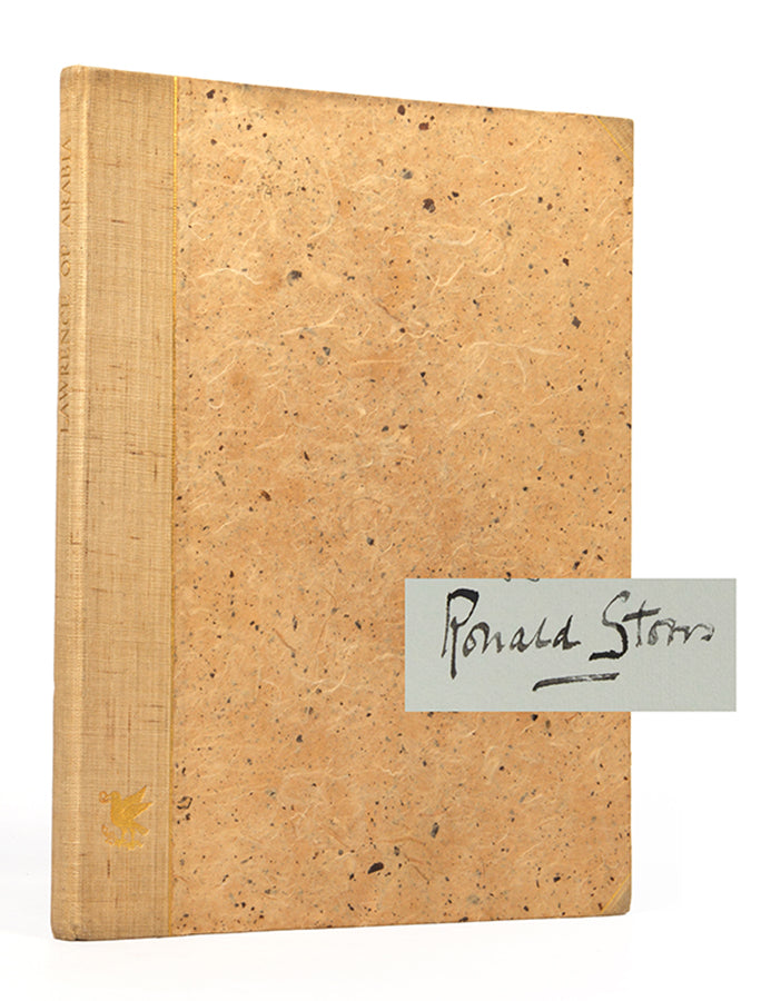 Signed limited edition, 1 of 25 Boswell copies, of Lawrence of Arabia by Richard Storrs and Liddell Hart, with additional signed letters from both authors.