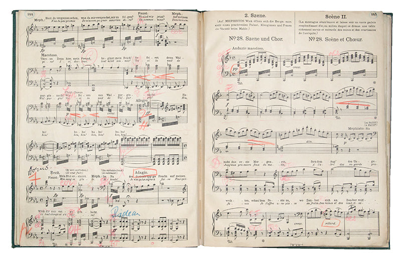 An important and rare collection of working music scores from the personal collection of Anna Pavlova.