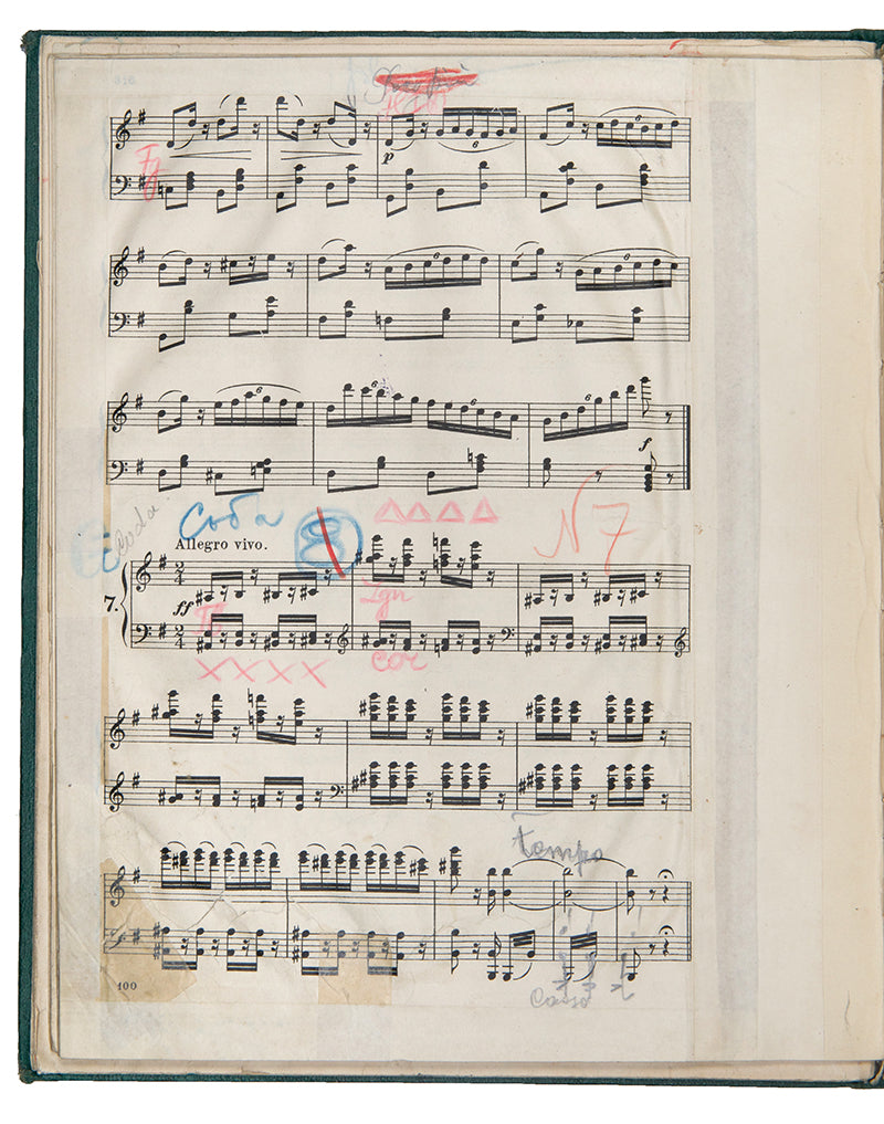 An important and rare collection of working music scores from the personal collection of Anna Pavlova.